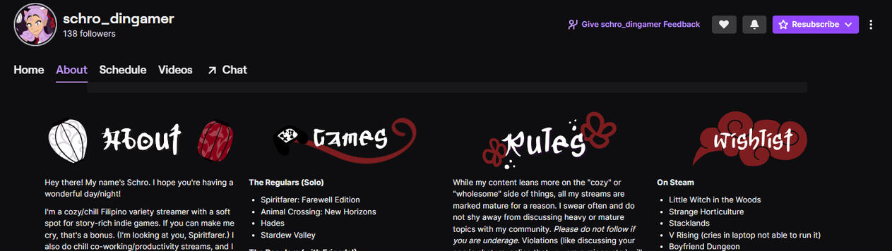 Schro's Banners + Profile Picture